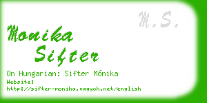 monika sifter business card